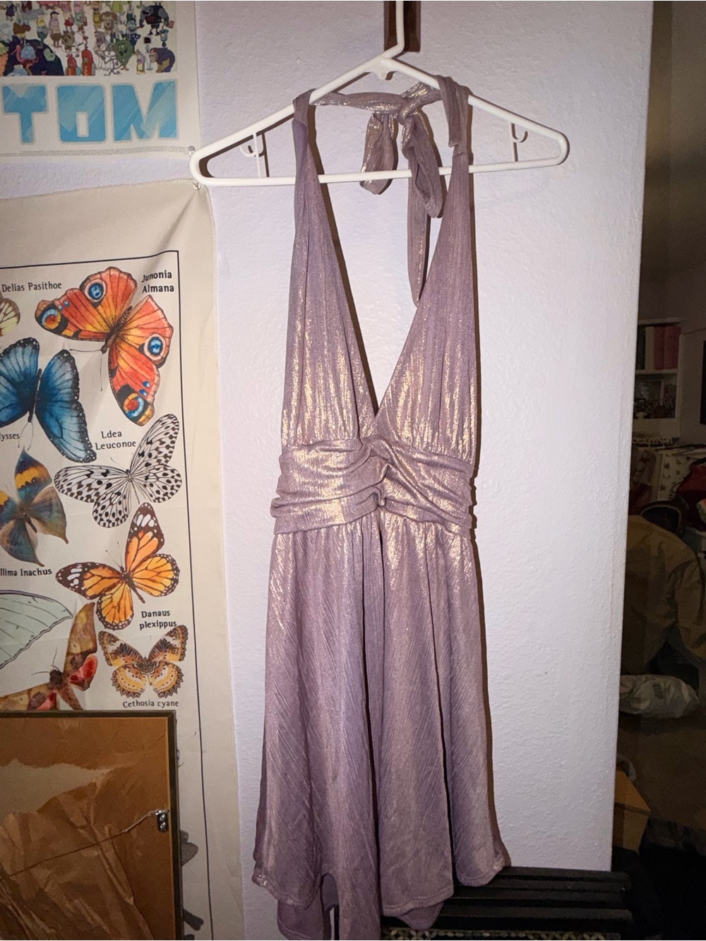 One-Piece Dress in Shimmery Lavender